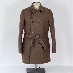 All Saints Double Breasted Gabel Coat in British Cloth Size 42/ XL